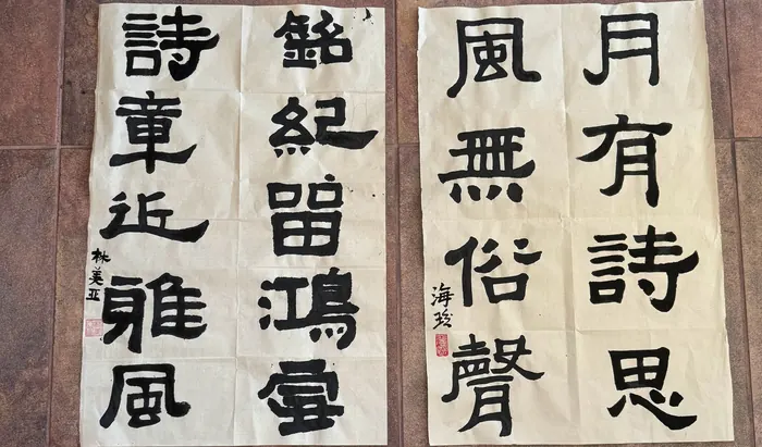 Seal script panels