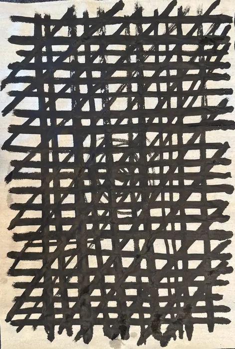 A dense woven brushstroke study