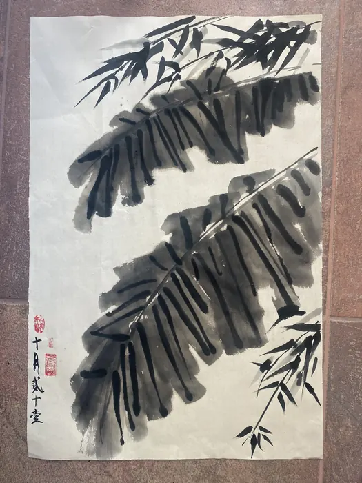 A bamboo study on paper