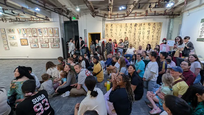 The audience packed in for the performances