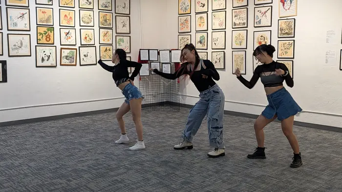Dancers mid-routine