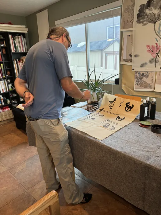 Setting up the table before class