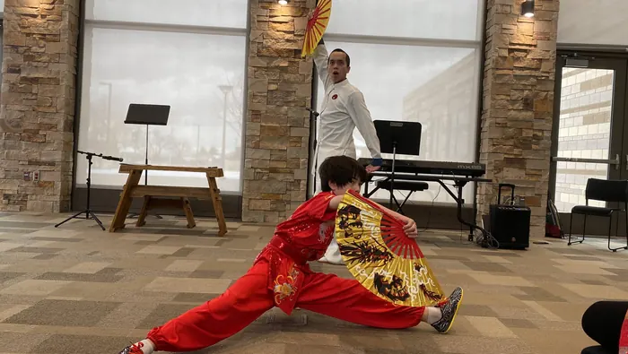 A martial arts demonstration